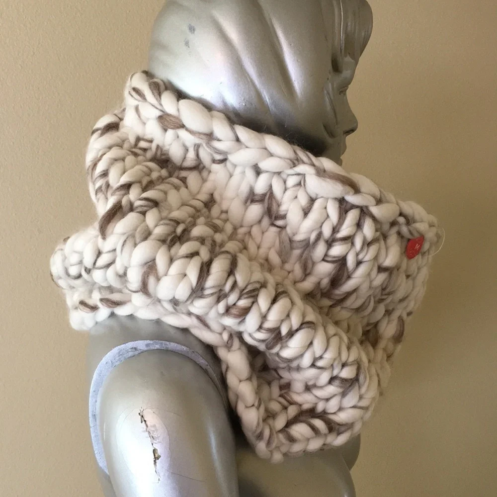 MISCHA LAMPERT LARGE SNOOD WHITE/MARBLE